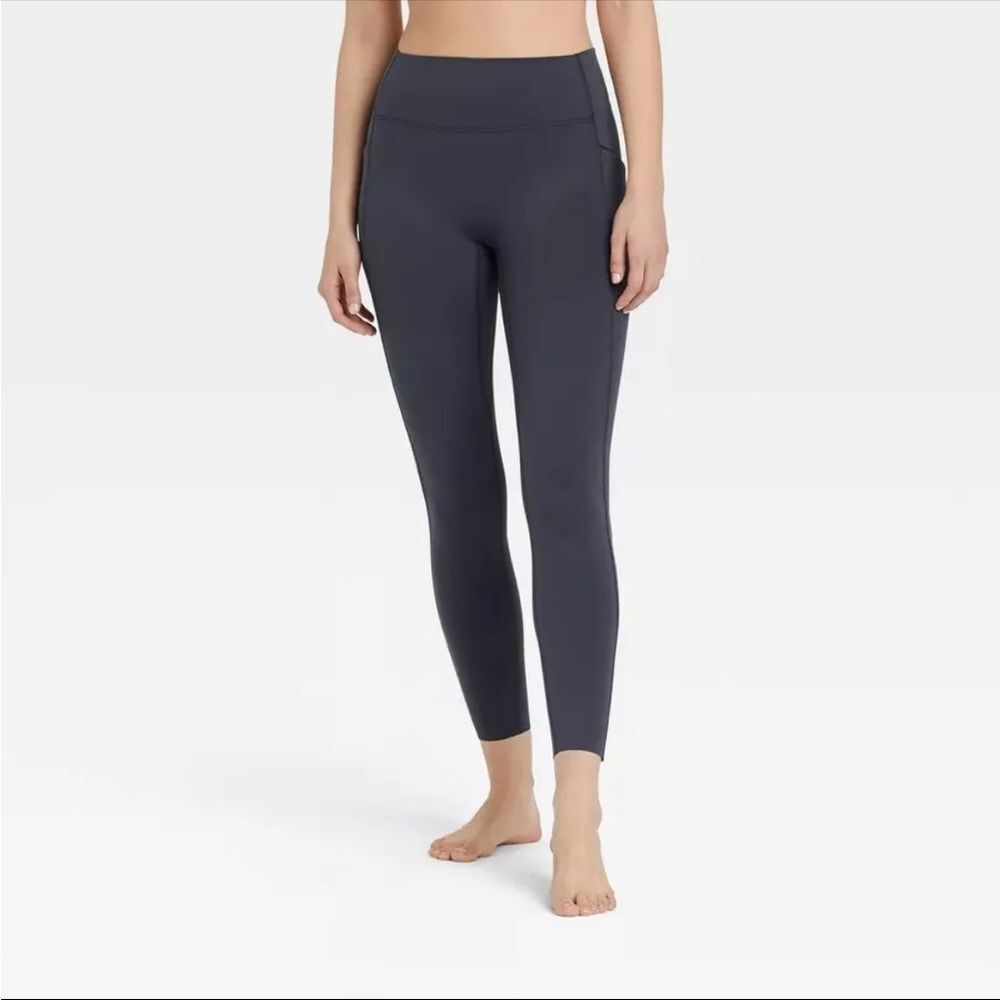 All in motion Leggings Flex High Rise Legging Size S Long 7/8 slate‎ gray